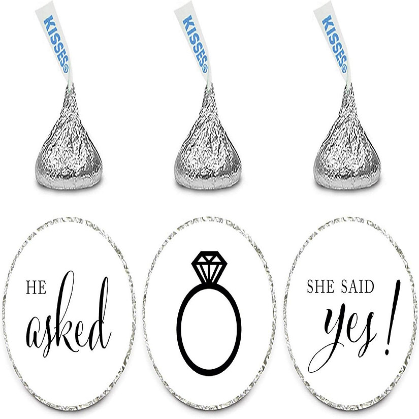 216PK White She Said Yes Chocolate Label Image