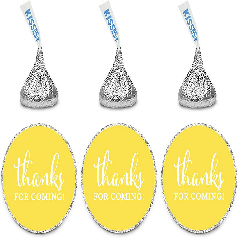 216PK Yellow Thanks Chocolate Drop Label Image