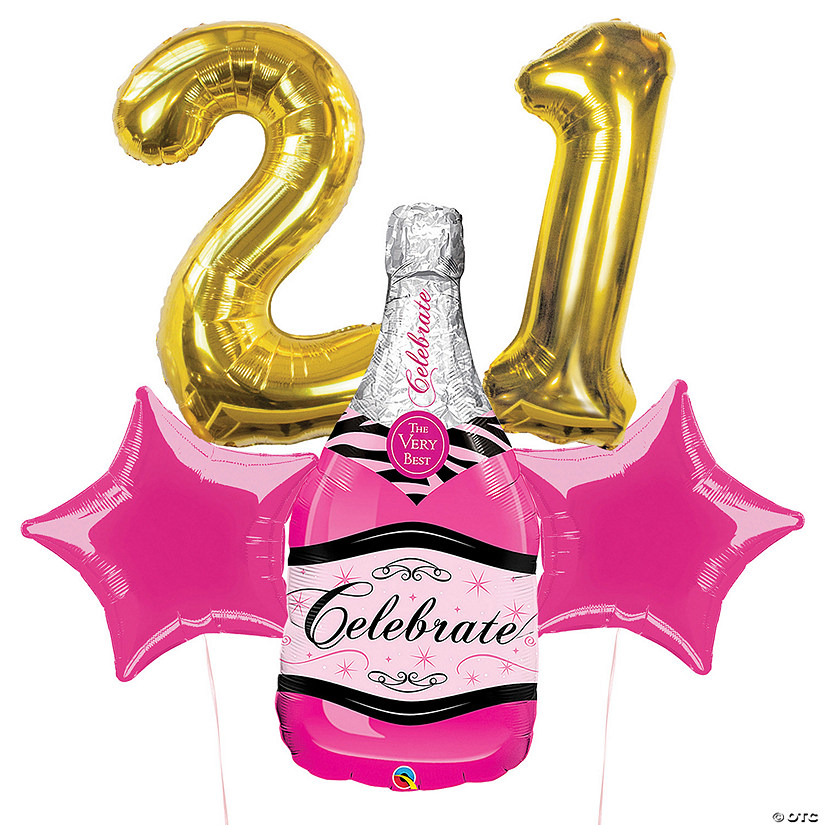 21st Birthday Balloon Bouquet - 6 Pc. Image