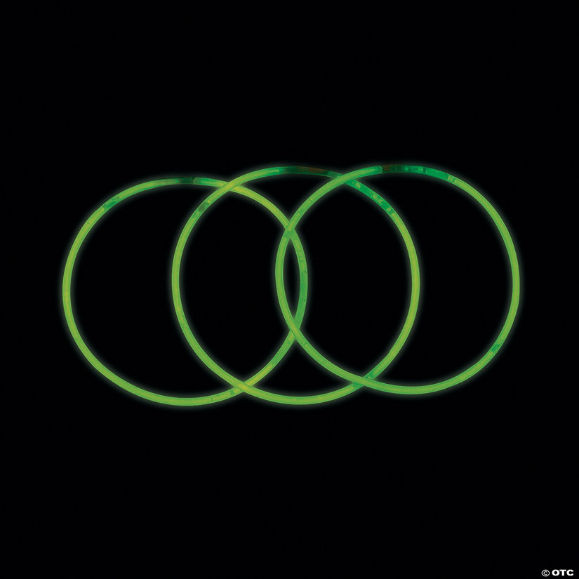 22" Bulk 50 Pc. Bright Green Plastic Glow Necklaces Image