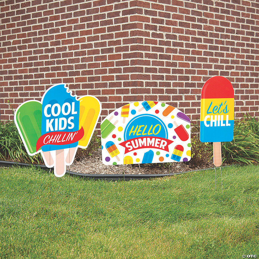 23 1/2" - 25" Ice Pop Party Yard Signs - 3 Pc. Image