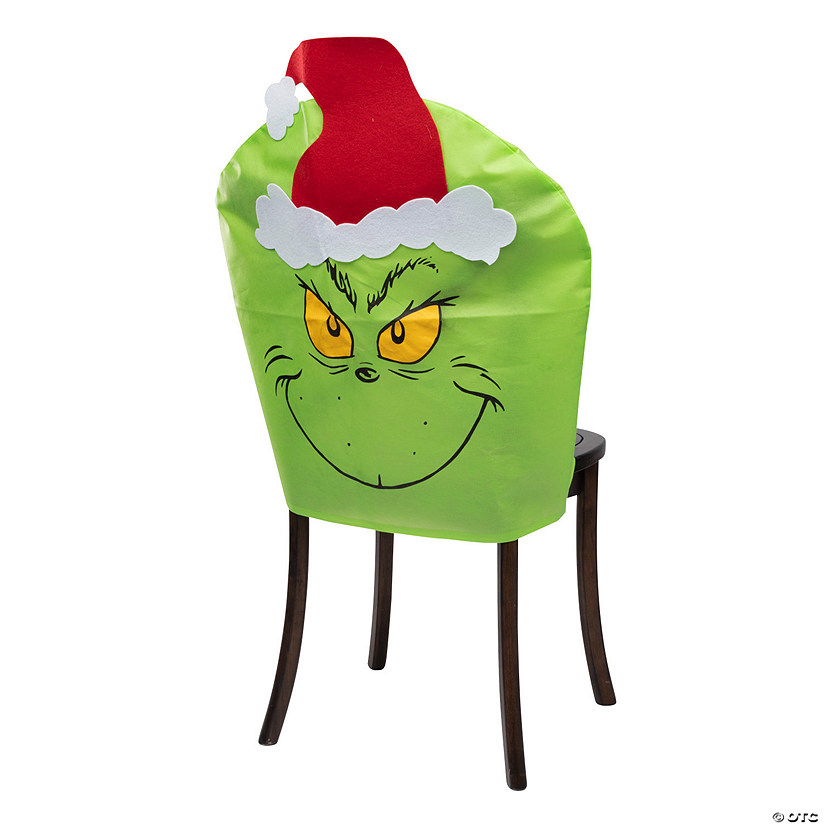 23 1/2" x 28 1/4" Dr. Seuss&#8482; The Grinch Polyester Party Chair Covers - 4 Pc. Image