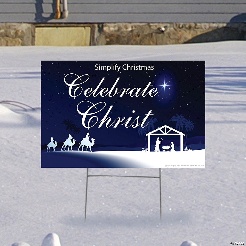 23" x 15" Celebrate Christ This Christmas Yard Sign Image