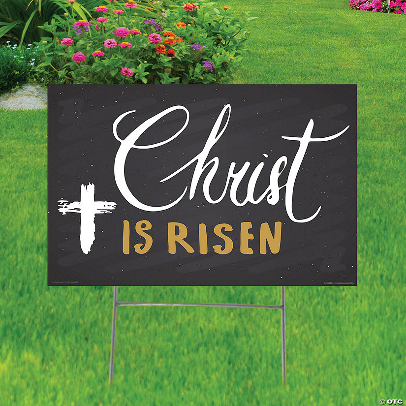 23" x 15" Christ Is Risen Yard Sign Image