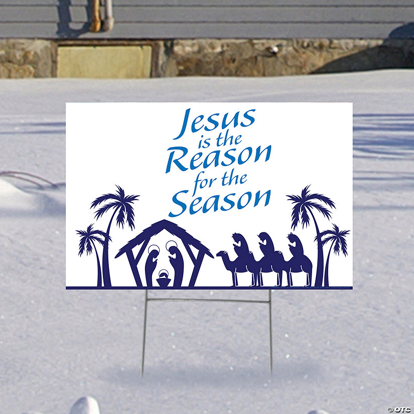 23" x 15" Jesus is the Reason for the Season Yard Sign Image