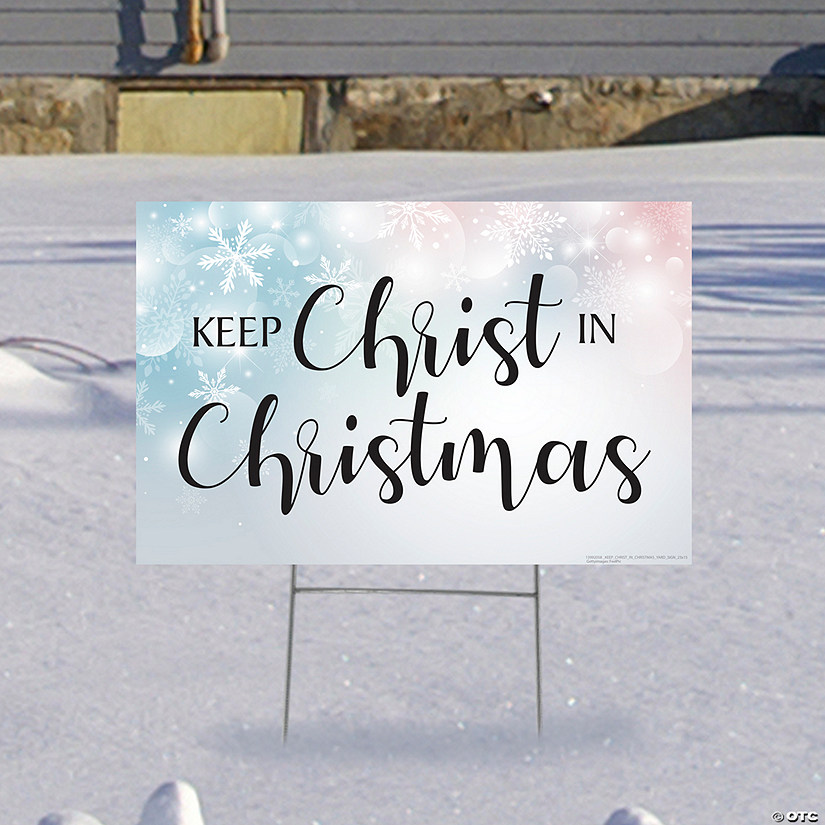 23" x 15" Keep Christ in Christmas Yard Sign Image