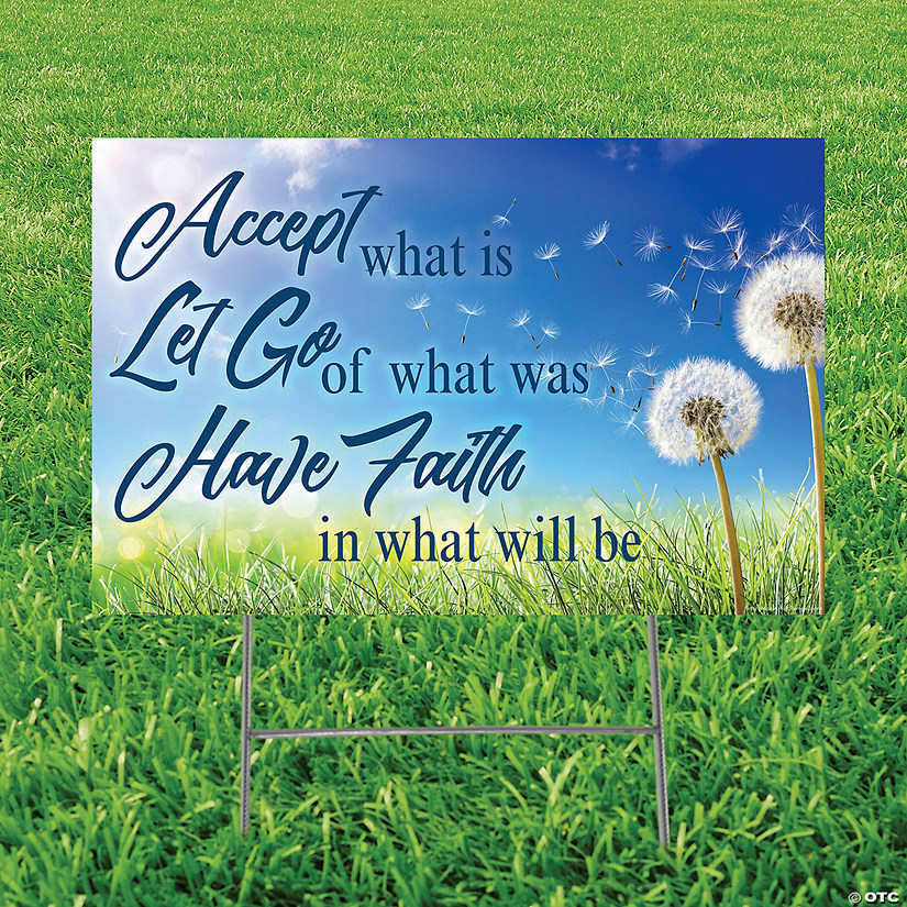 23" x 15" Let Go and Have Faith Yard Sign Image