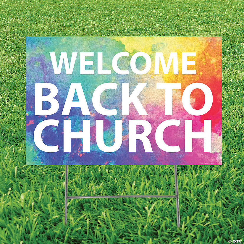 23" x 15" Welcome Back to Church Yard Sign Image