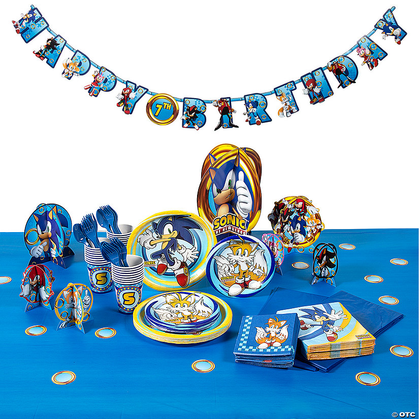 231 Pc. Sonic the Hedgehog&#8482; Party Tableware Kit for 24 Guests Image