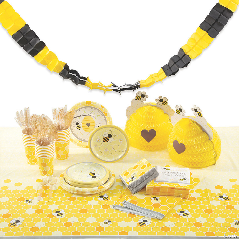 238 Pc. Bumble Bee Tableware Kit for 24 Guests Image