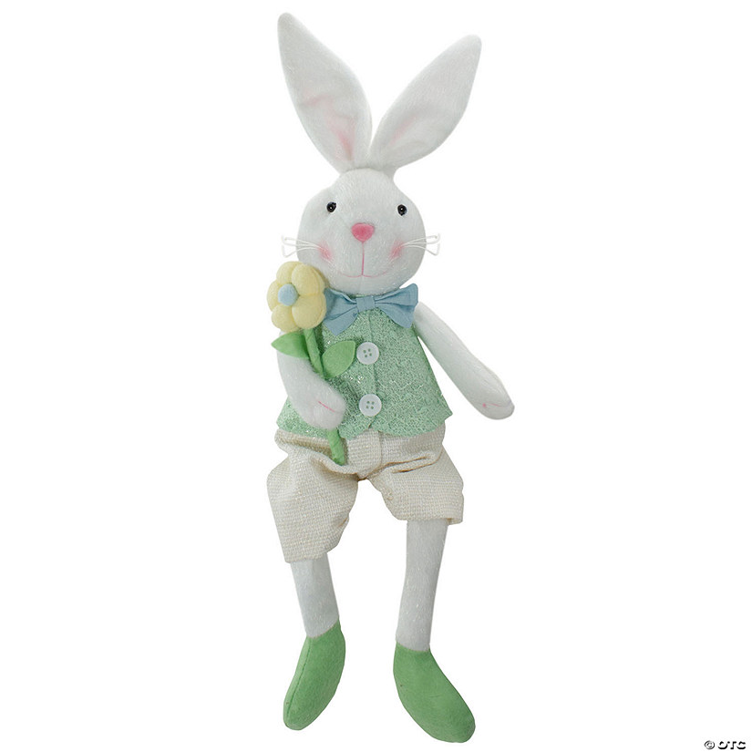 24" Boy Bunny Rabbit Easter and Spring Table Top Figure Image
