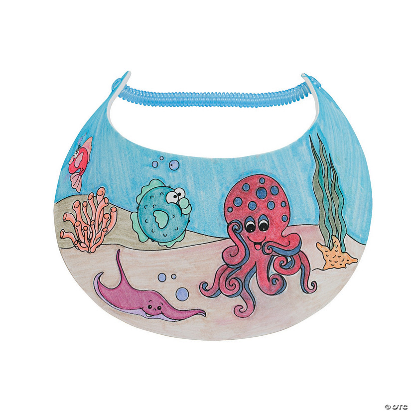 24" Color Your Own Under the Sea Ocean Critters Visors - 12 Pc. Image