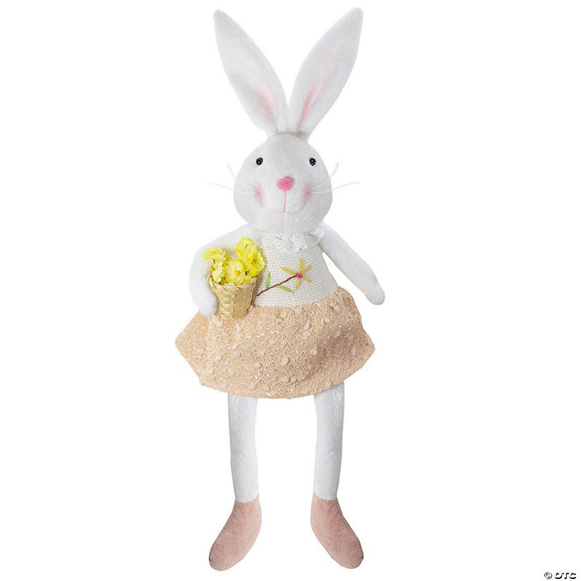 24" Girl Bunny Rabbit Easter and Spring Table Top Figure Image