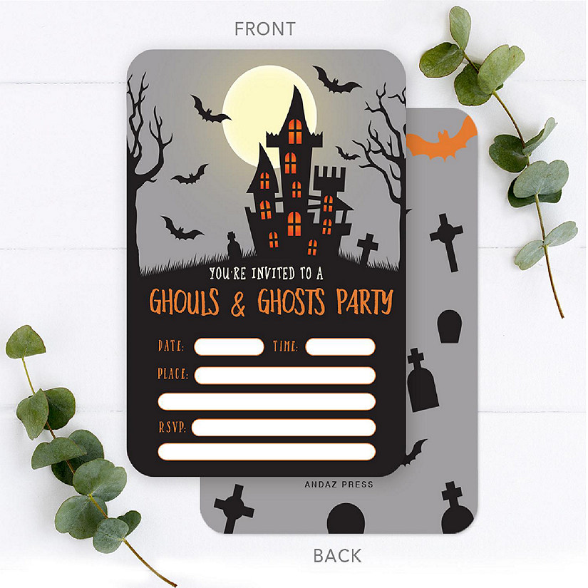 24 Halloween Invitations Ghouls &amp; Ghosts Image