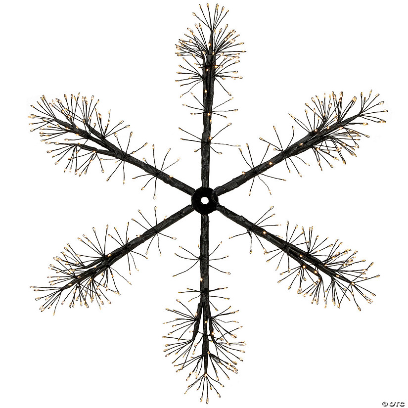24" LED Lighted Snowflake Christmas Decoration  Warm White Lights Image