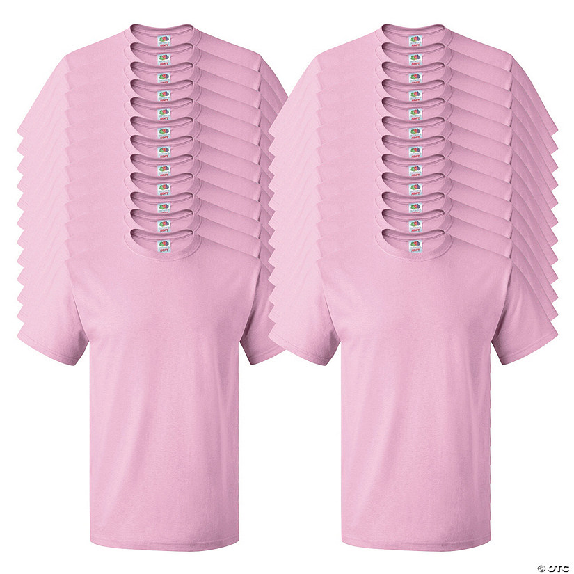 24 Light Pink Adult's T-Shirts Image