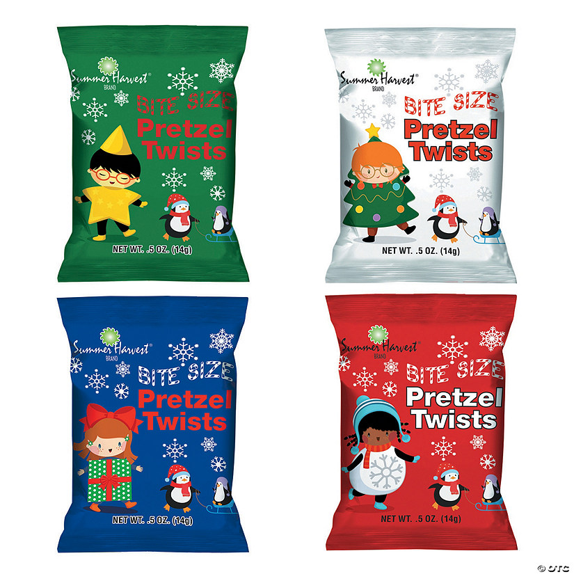 24 oz. Summer Harvest<sup>&#174;</sup> Christmas Bags of Bite Size Pretzel Twists - 48 Pc. Image