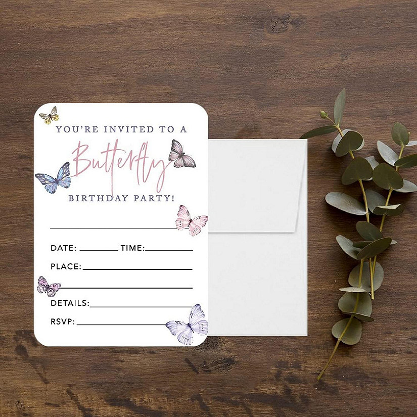 24 Pastel Mermaid Birthday Invitations Image