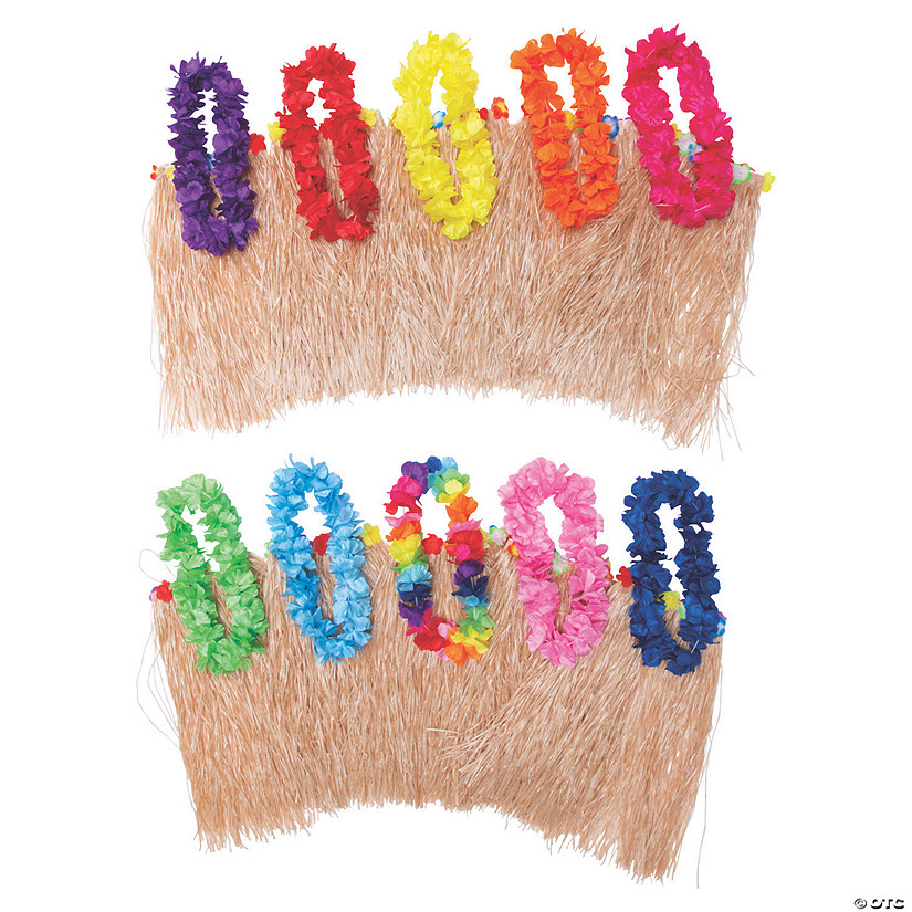 24 Pc. Adult&#8217;s Hula Kit with Premium Polyester Leis for 12 Image