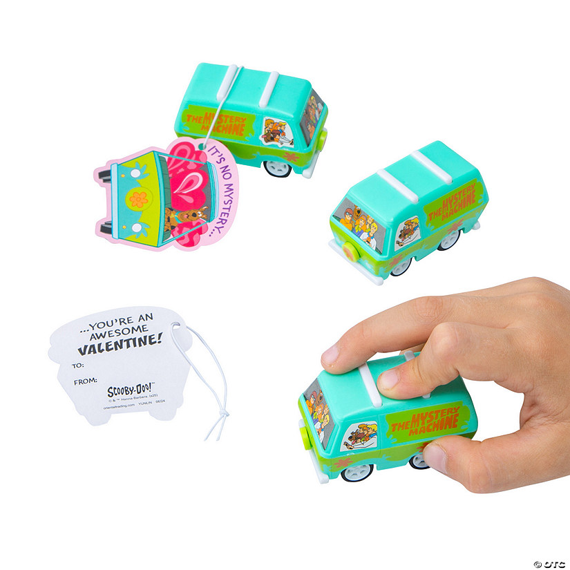 24 Pc. Mini Scooby-Doo!&amp;#8482; Pull-Back Toys Valentine Exchanges with Card for 12 Image