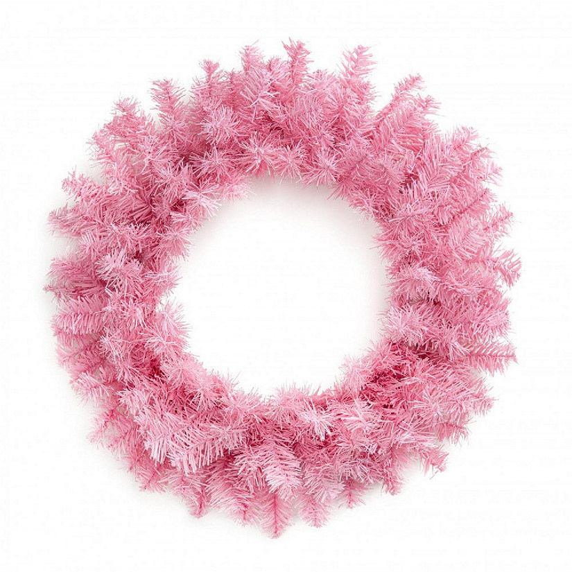 24" Pine Wreath Frame: Pink Image
