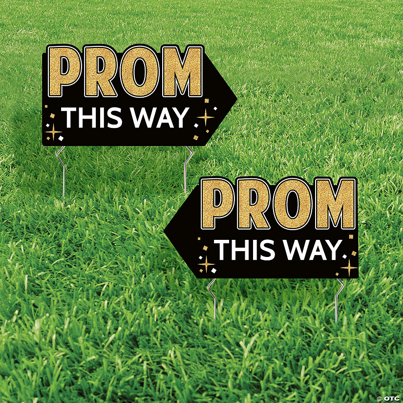24" x 12 1/2" Prom This Way Directional Yard Signs - 2 Pc. Image