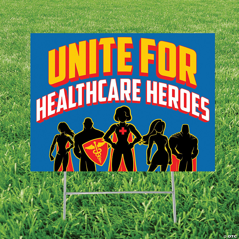 24" x 18" Unite for Healthcare Heroes Yard Sign Image