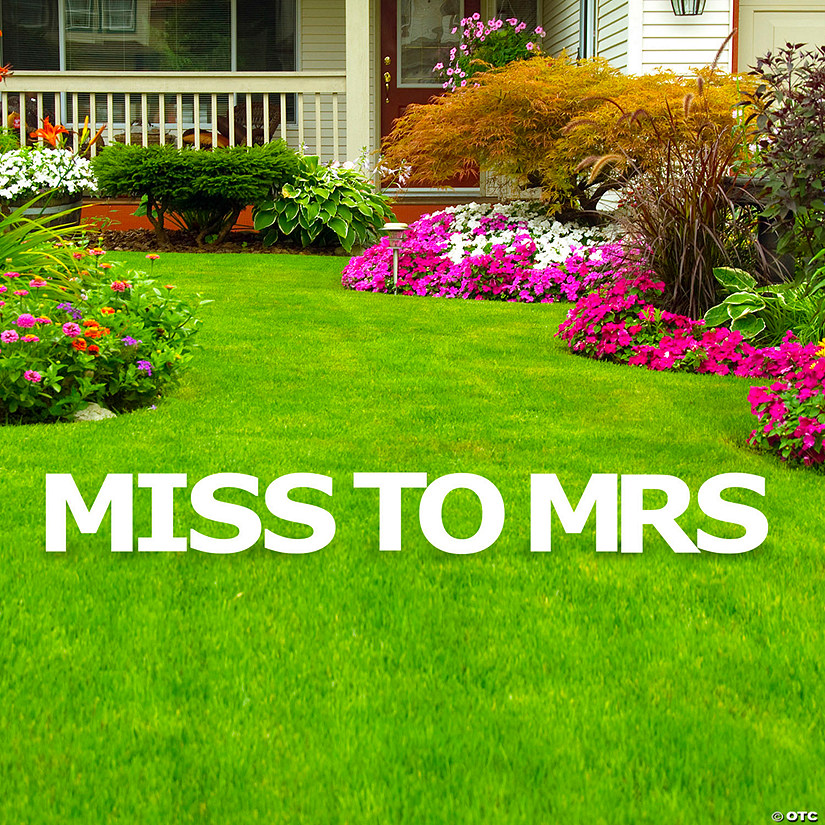 24" x 24" Miss to Mrs Letters Yard Sign - 9 Pc. Image
