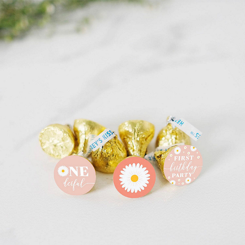 240PCS Daisy 1st Birthday Stickers Image