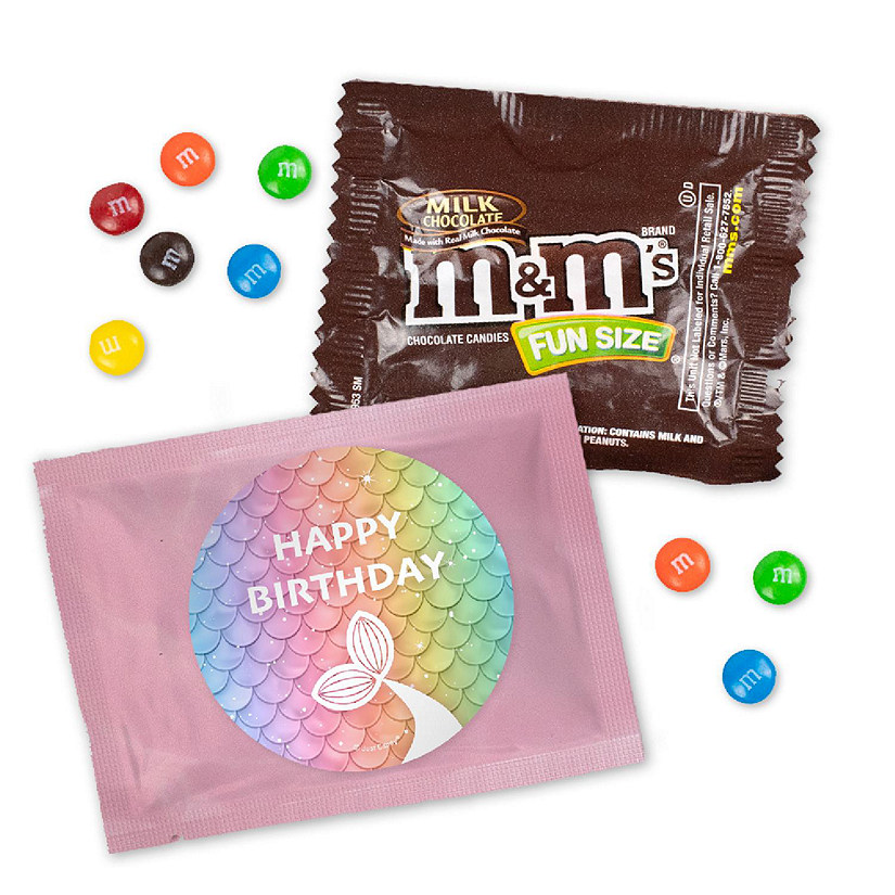 24ct Mermaid Birthday Candy M&M's Party Favor Packs (24ct) - Milk Chocolate - by Just Candy Image