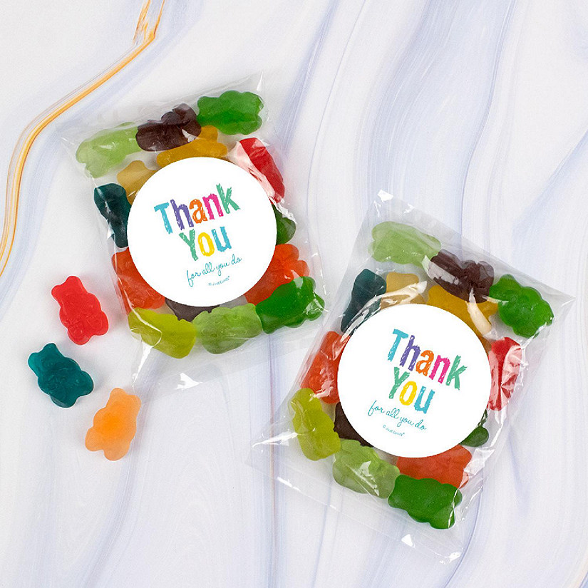 24ct Thank You Candy Favors with Gummi Bears (24 Pack) - Employee Appreciation Image