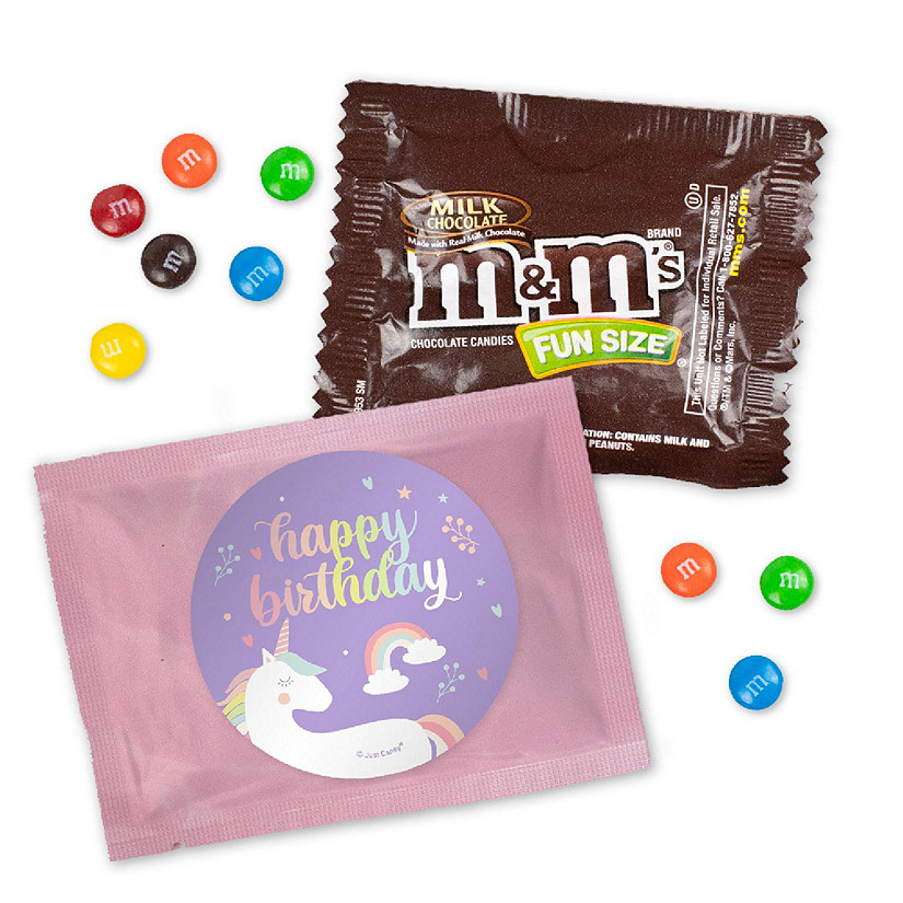 24ct Unicorn Birthday Candy M&M's Party Favor Packs (24ct) - Milk Chocolate - by Just Candy Image