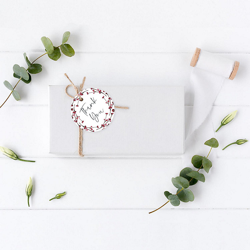 24PC Winter Snowy Tags Thank You Image