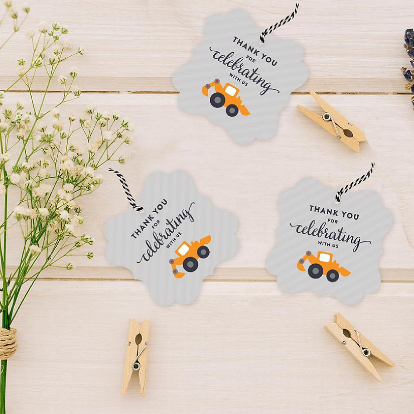 24PK Construction Digger Gift Tags Image