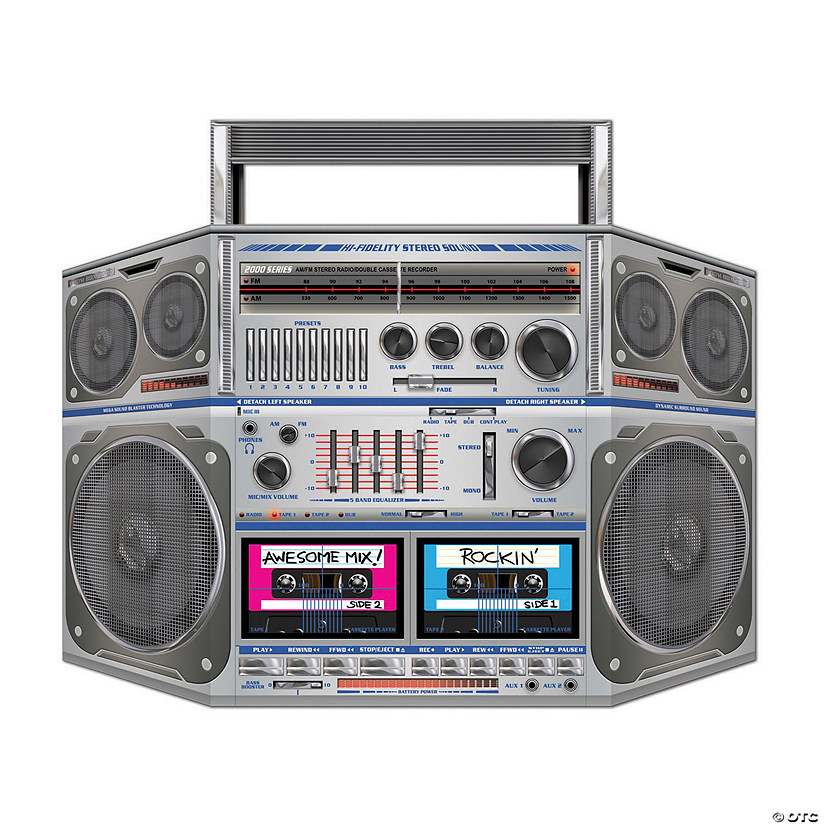 25" Awesome Retro Boombox Cardboard Cutout Stand-Up Image
