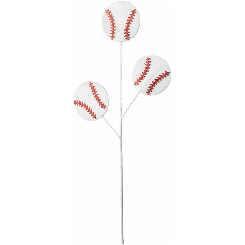 25" Glitter Baseballs Spray Image