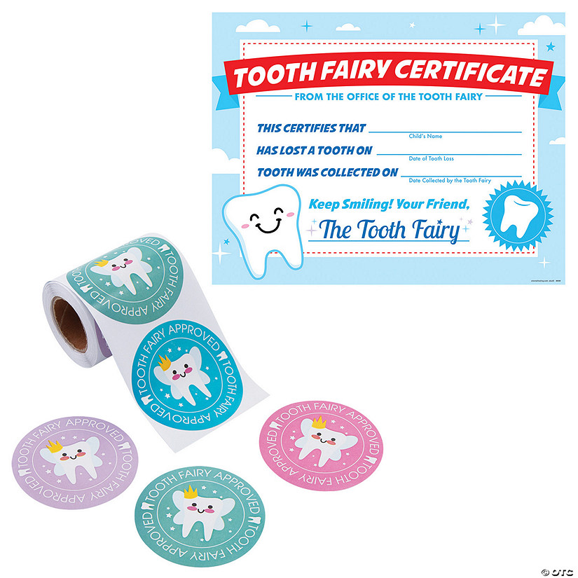 25 Pc. Tooth Fairy Certificate & Seal Kit for 24 Image