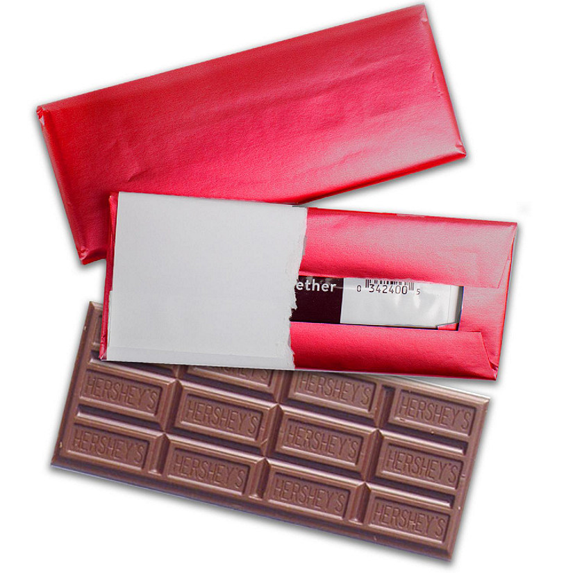 25 Pcs Hershey's Chocolate Bars Wrapped with Red Foil - 1.55oz Milk Chocolate Candy Bars - DIY Party Favors Image