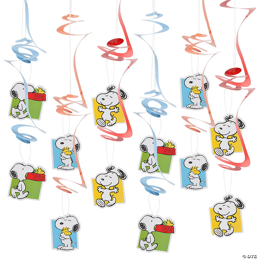 25" Peanuts<sup>&#174;</sup> Snoopy Hanging Swirls - 12 Pc. Image