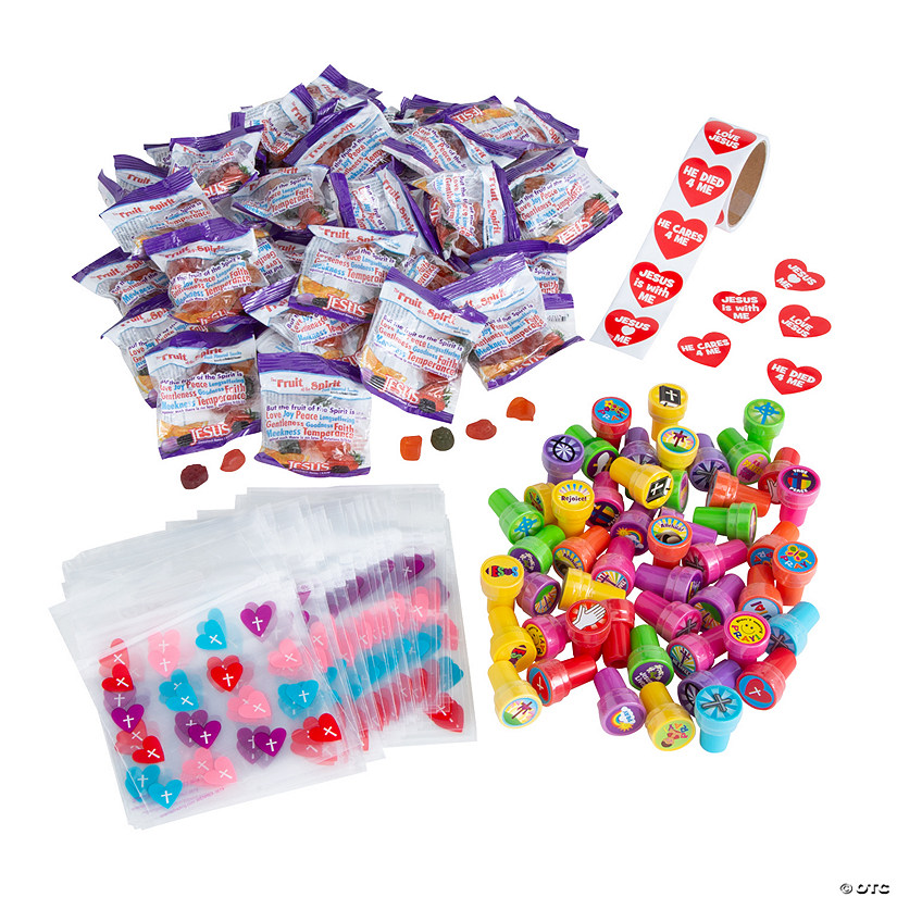 250 Pc. Religious Valentine&#8217;s Day Handout Kit for 50 Image