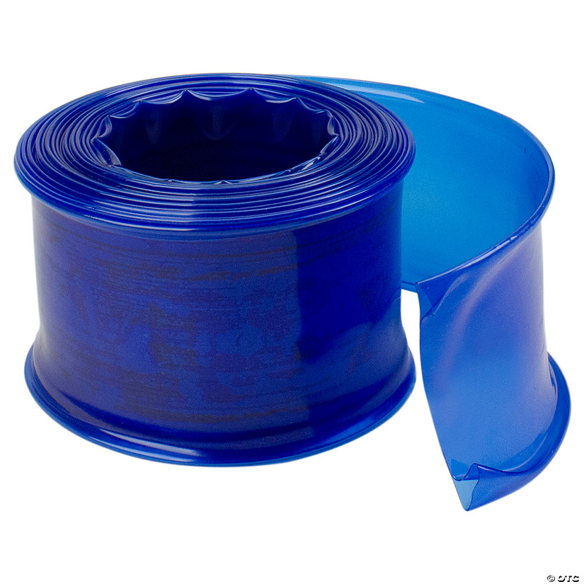 25ft x 2in Transparent Blue Swimming Pool Filter Backwash Hose Image