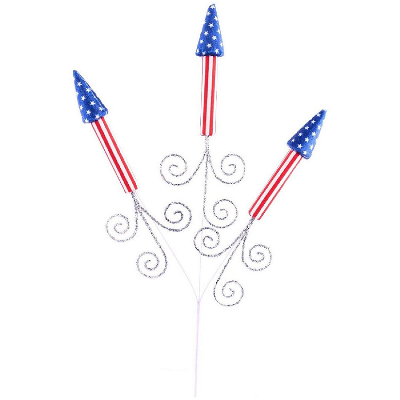 26" Patriotic Lit Firecracker Spray Image