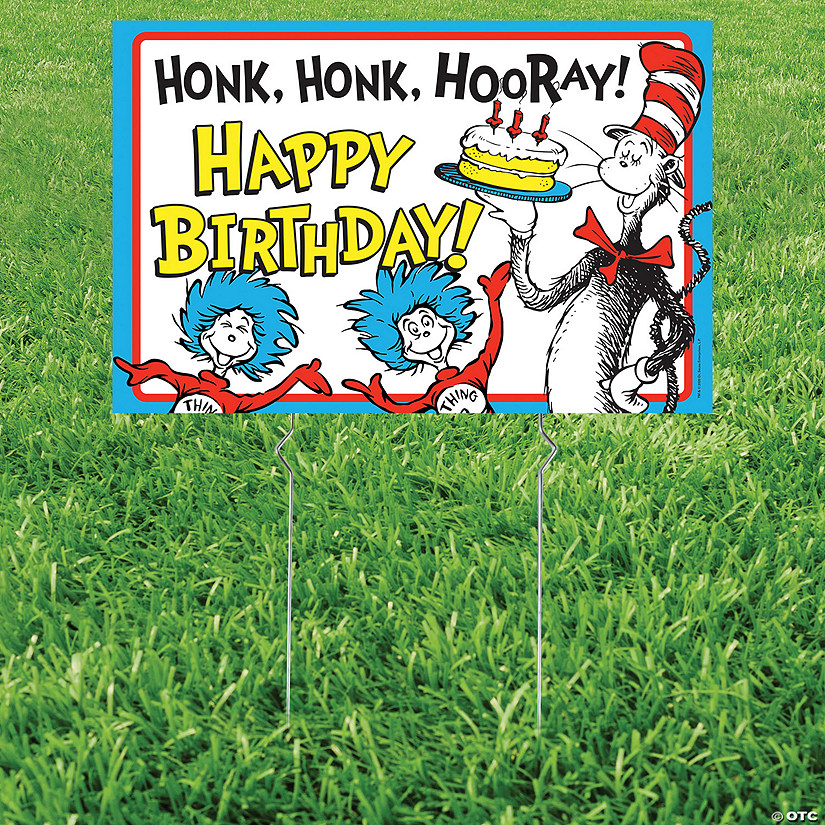 26" x 17" Dr. Seuss&#8482; Happy Birthday Yard Sign Image
