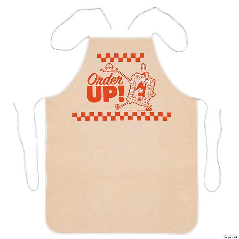 26" x 34 1/4" Multicolor SpongeBob SquarePants&amp;#8482; Order Up Canvas Apron Image