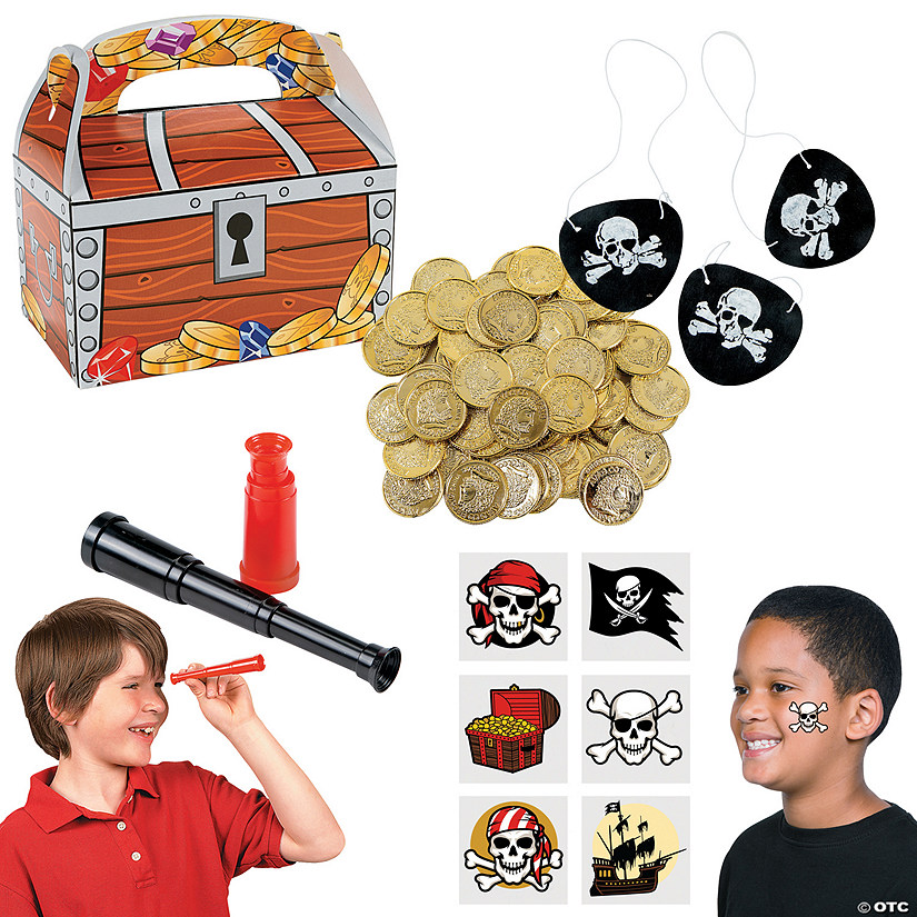 264 Pc. Pirate Party Favor & Handout Kit for 12 Image