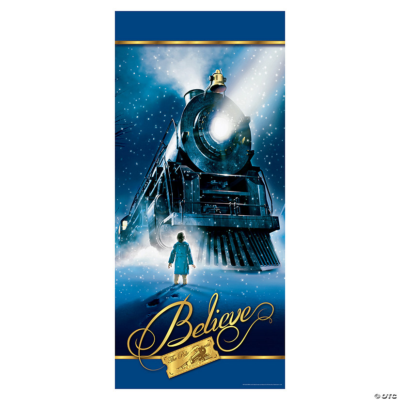 27" x 5 Ft. The Polar Express&#8482; Believe Door Cover Image