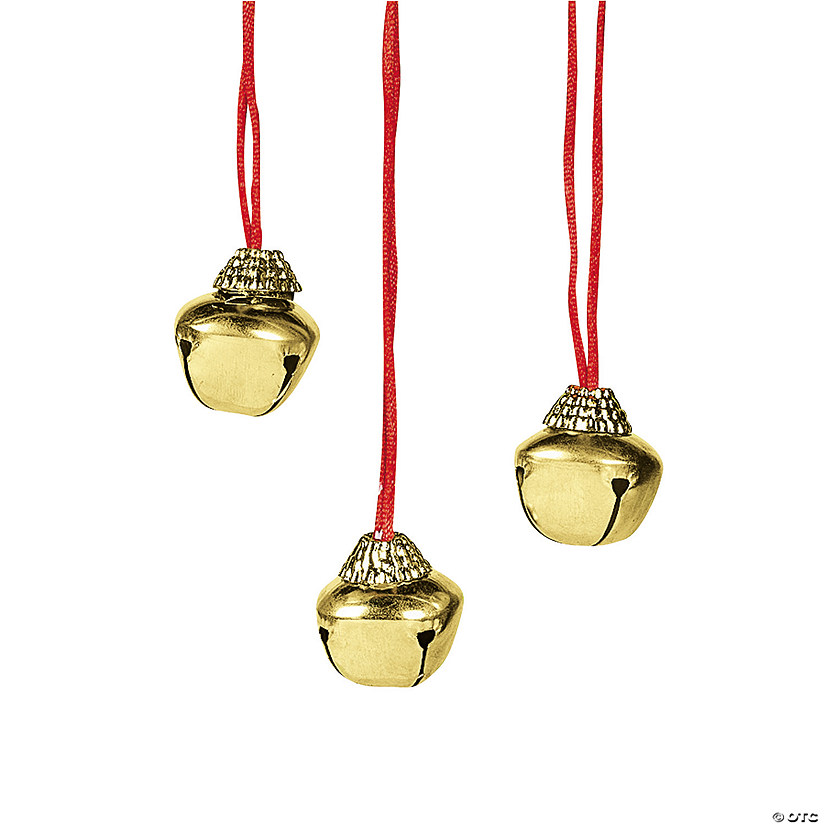 28" Classic Goldtone Metal Jingle Bell Breakaway Necklaces - 12 Pc. Image