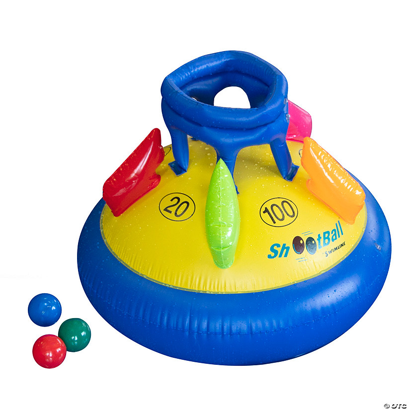 28" Inflatable Multi-Port Shoot Point Ball Floating Pool Game Image
