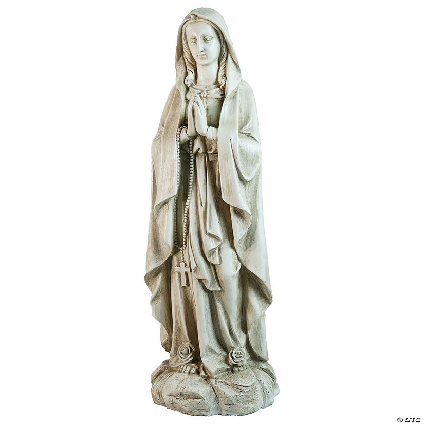 28" Religious Praying Virgin Mary Outdoor Statue Image