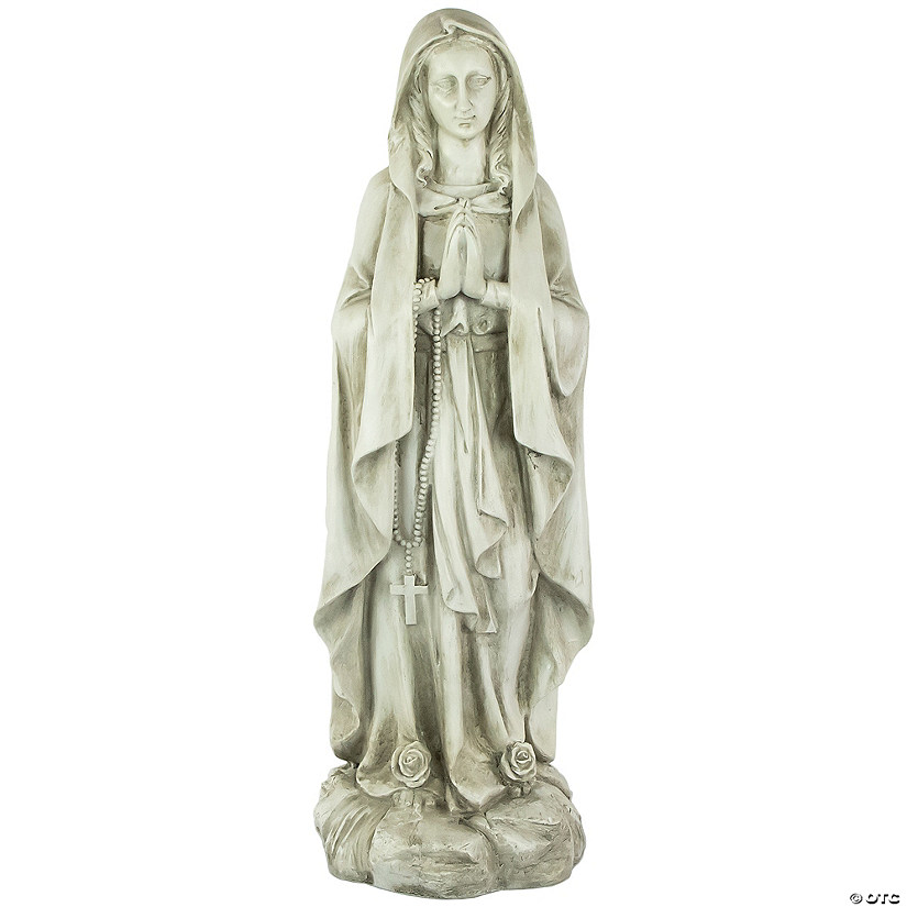 28" Religious Praying Virgin Mary Outdoor Statue Image